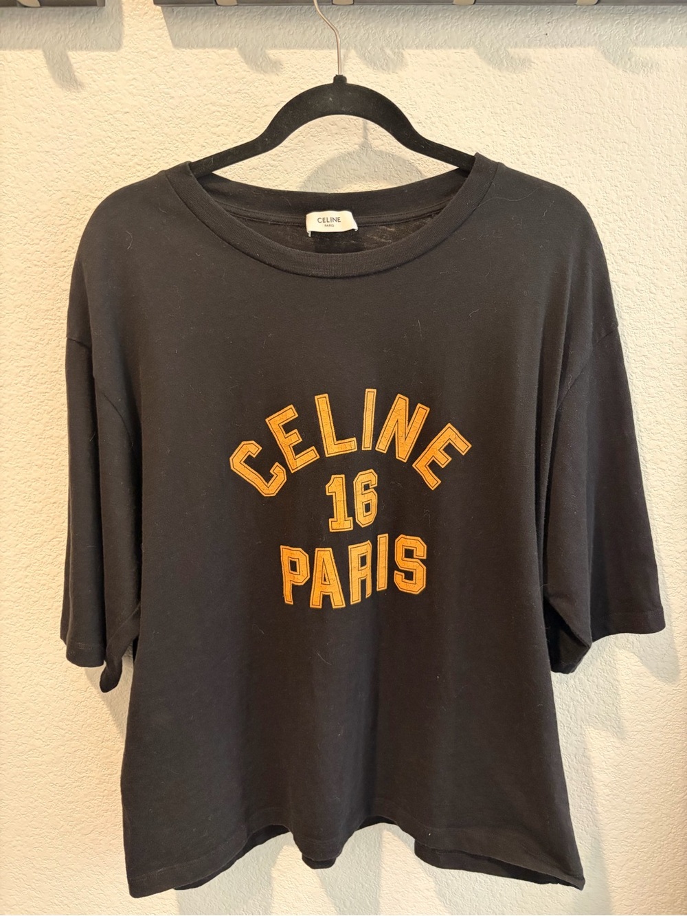 Celine Paris 16 Black Graphic Tee Authentic